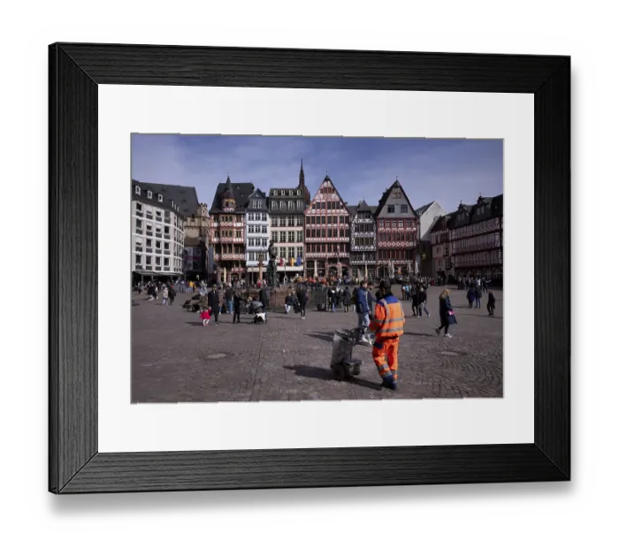 Framed Print : Rubbish man, rubbish collection