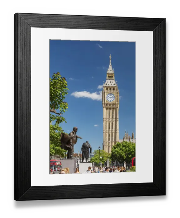 Framed Print : Houses of Parliament and Big Ben at Parliament Square Garden