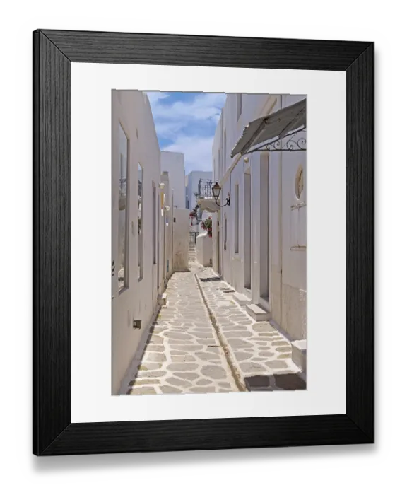 Framed Print : Alley in the old town, Parikia