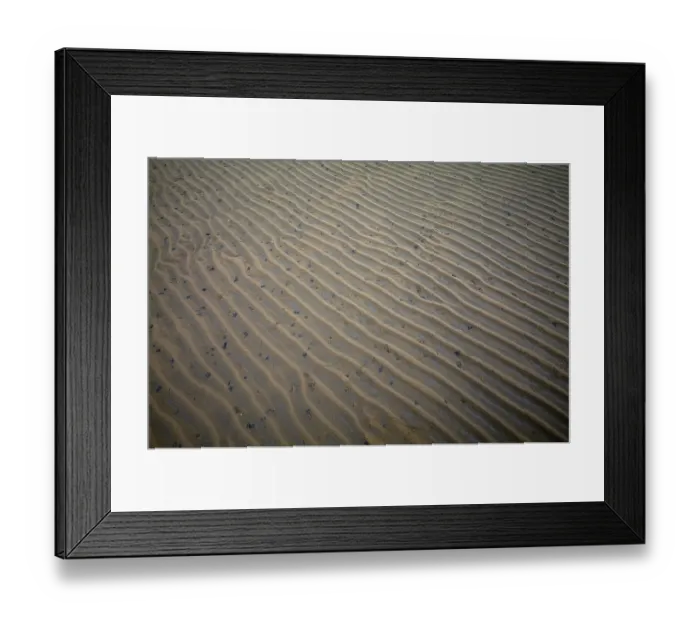 Framed Print : Sand ripples, wavy lines in the sand
