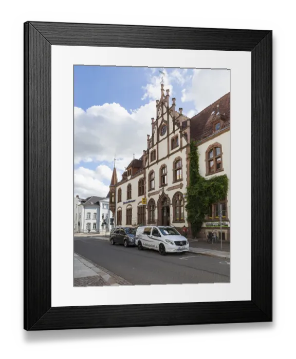 Framed Print : Historic post office in late English Gothic style