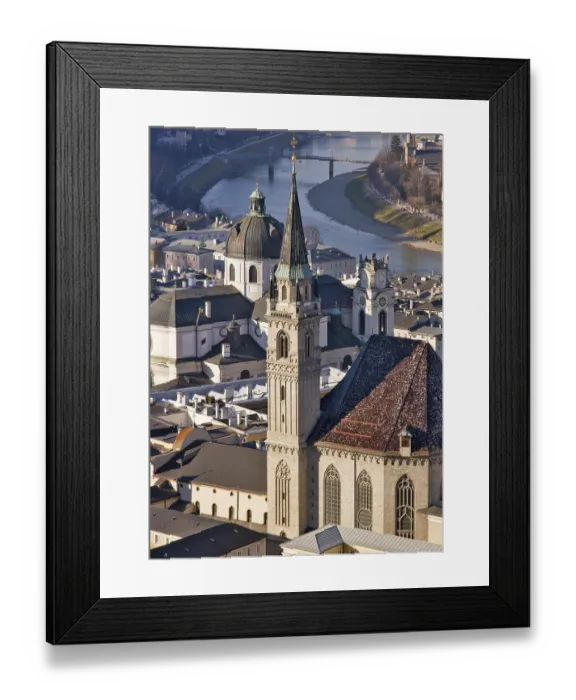 Framed Print : View from the Salzbug on the city Framed Print : View from the Salzbug on the city