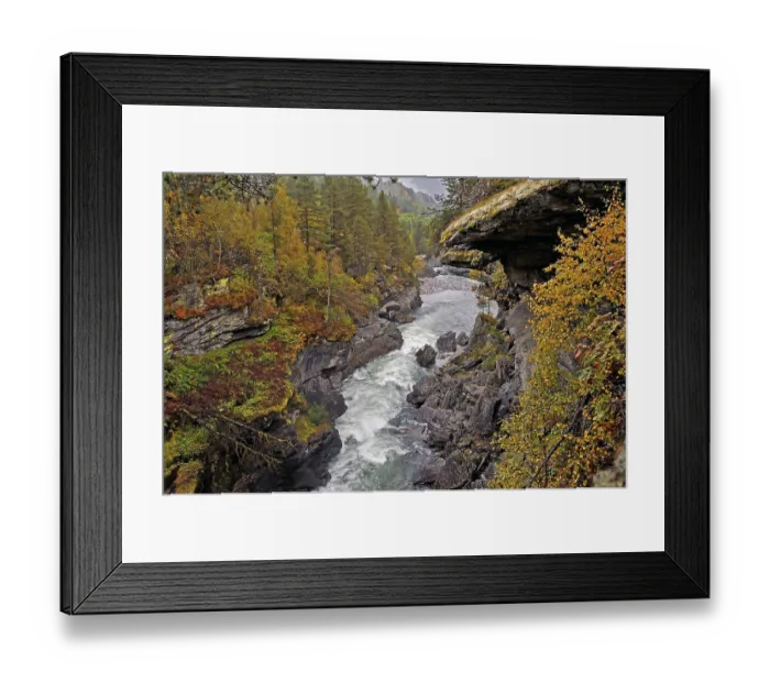 Framed Print : Autumn atmosphere, river Rauma Framed Print : Autumn atmosphere, river Rauma