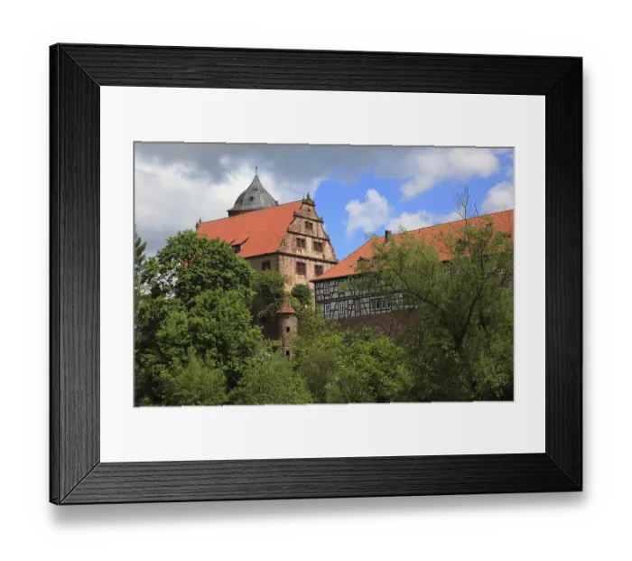 Framed Print : Vorderburg, Schlitz, small town in the east of the Vogelsberg district in central Hesse Framed Print : Vorderburg, Schlitz, small town in the east of the Vogelsberg district in central Hesse