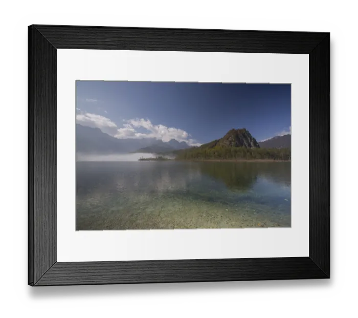 Framed Print : Autumn mood at lake Almsee, Gruenau