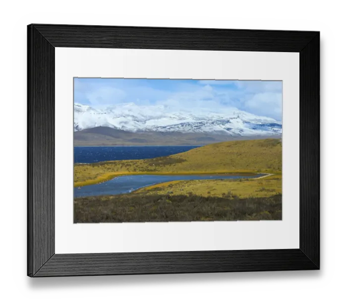 Framed Print : Landscape in the Torres del Paine National Park