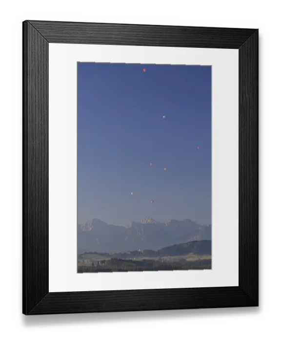 Framed Print : Hot air balloons, morning light