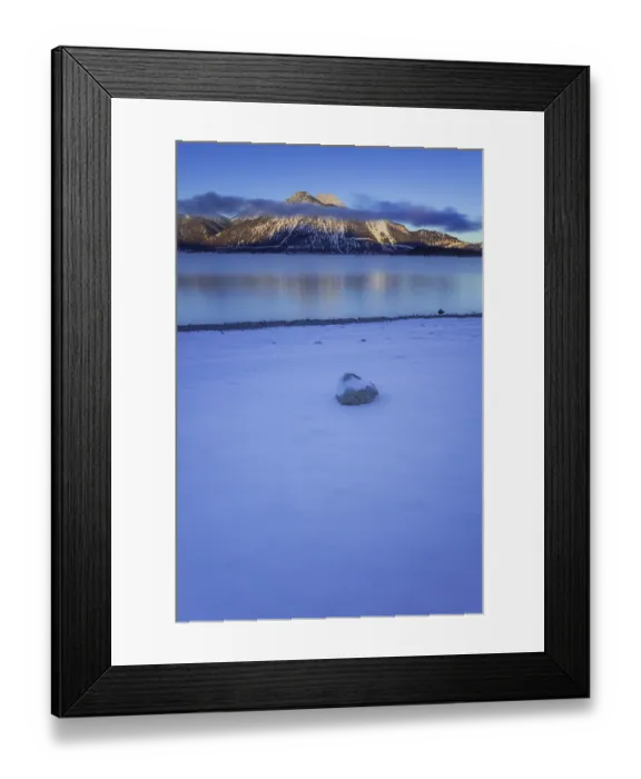 Framed Print : Morning light, sunrise, mountain lake