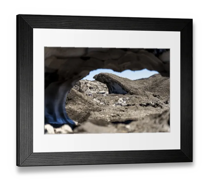 Framed Print : Ash covered Pichillancahue glacier Framed Print : Ash covered Pichillancahue glacier