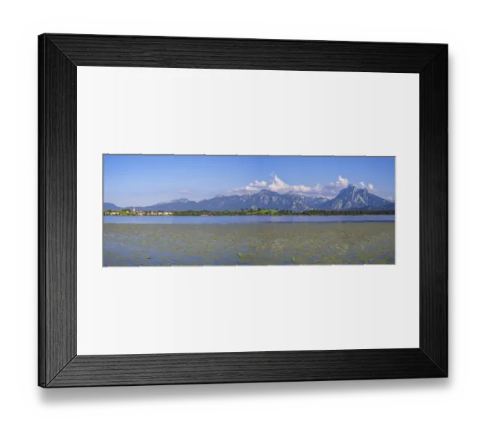 Framed Print : Hopfensee, behind it Hopfen am See
