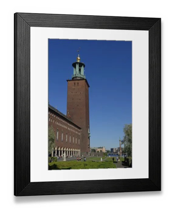 Framed Print : Stadshus garden and the city hall terraces