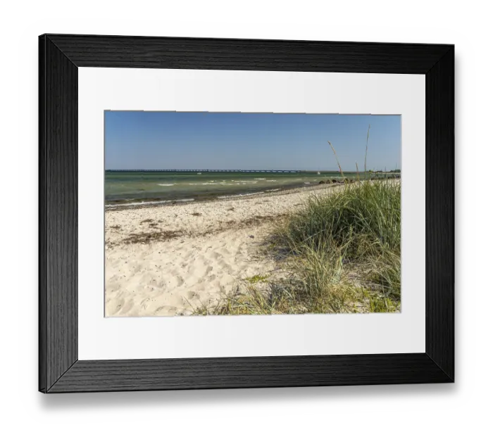 Framed Print : The beach at Nyborg, Denmark, Europe