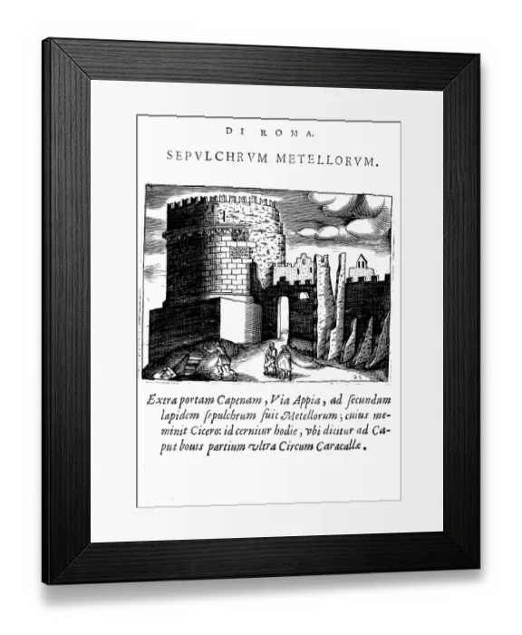Framed Print : Sepolcro di Metella, Tomb of Caecilia Metella