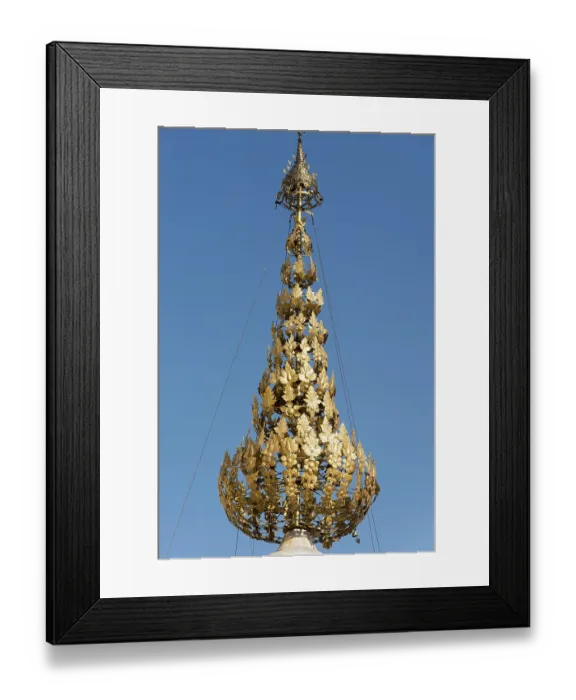 Framed Print : Top of stupa spire, Shwedagon Pagoda Framed Print : Top of stupa spire, Shwedagon Pagoda