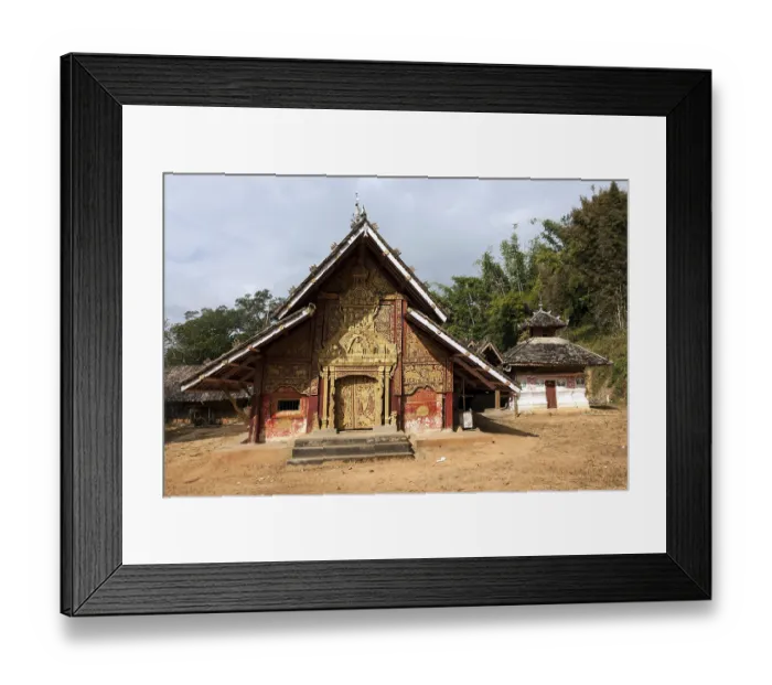 Framed Print : Wan Nyet Buddhist monastery, near Kyaing Tong