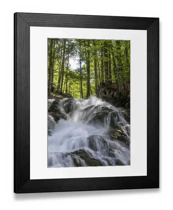 Framed Print : Waterfall in the Dr. Vogelgesang gorge at the Trattenbach