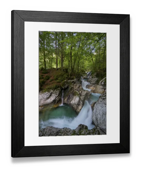 Framed Print : Watercourse of the Lepenjica, Cascades