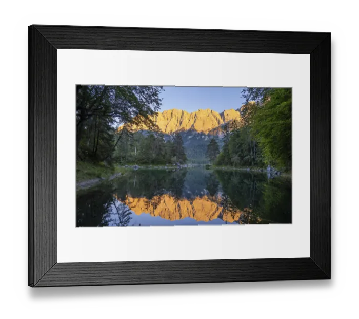 Framed Print : Evening atmosphere, Zugspitze massif with Zugspitze Framed Print : Evening atmosphere, Zugspitze massif with Zugspitze