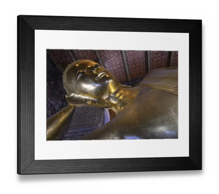 Framed Print : Reclining Buddha in Wat Pho, Temple of the Reclining Buddha Framed Print : Reclining Buddha in Wat Pho, Temple of the Reclining Buddha