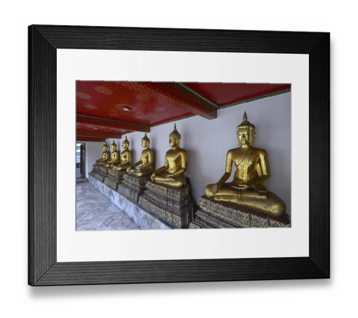 Framed Print : Gilded Buddha statues in Wat Pho Framed Print : Gilded Buddha statues in Wat Pho