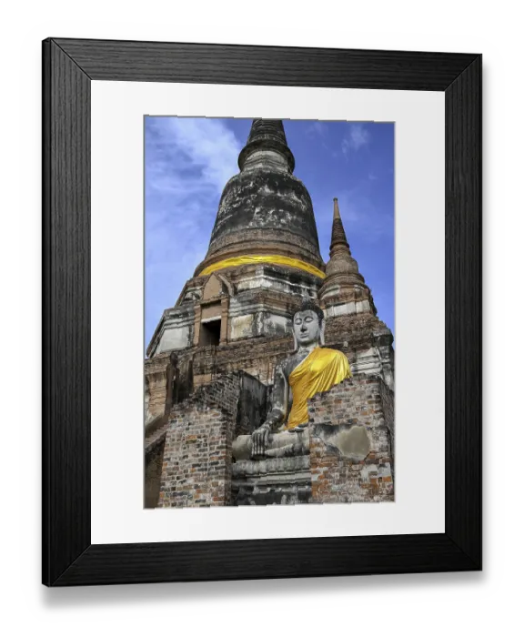 Framed Print : Buddha statue in Wat Yai Chai Mongkhon