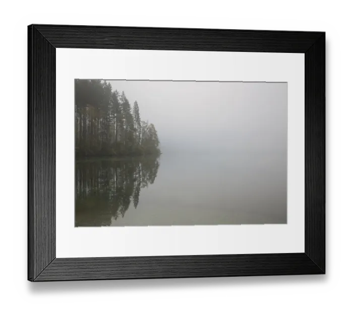 Framed Print : Autumn mood at lake Almsee, Gruenau
