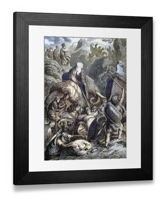 Framed Print : Hannibal crosses the Alps during the Second Punic War Framed Print : Hannibal crosses the Alps during the Second Punic War