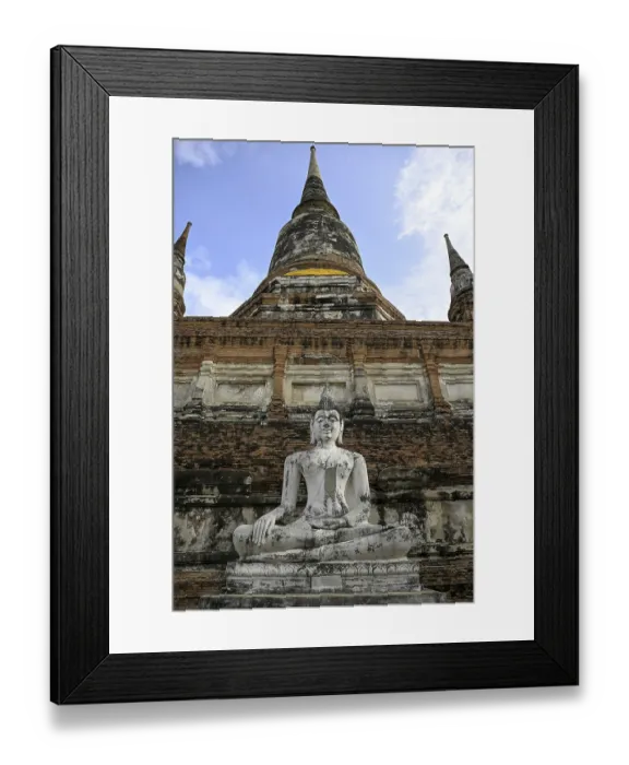 Framed Print : Buddha statue in Wat Yai Chai Mongkhon