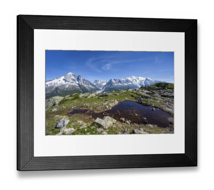 Framed Print : Mountain landscape with small mountain lake