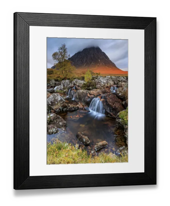 Framed Print : Wild river, waterfall, autumn colours Framed Print : Wild river, waterfall, autumn colours