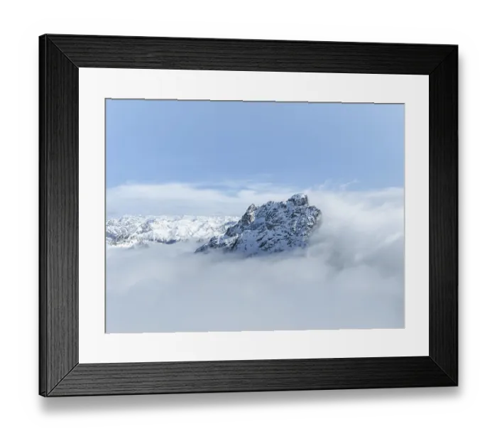 Framed Print : Mountain peak Piz Kesch in the clouds Framed Print : Mountain peak Piz Kesch in the clouds