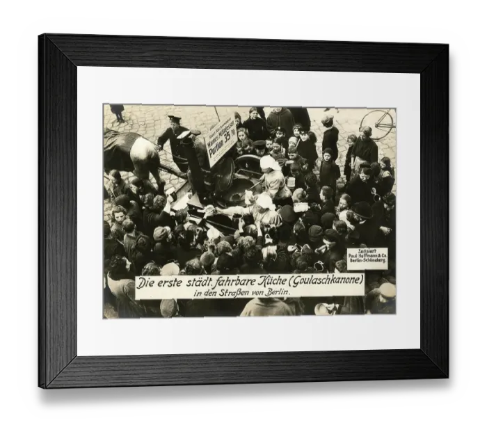 Framed Print : The first urban mobile kitchen