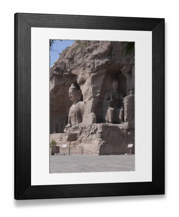 Framed Print : Yungang Grottoes, early Buddhist cave temples