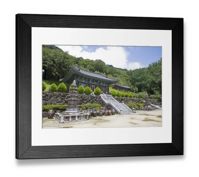 Framed Print : Chunjinam Hermitage at Baekyangsa Temple