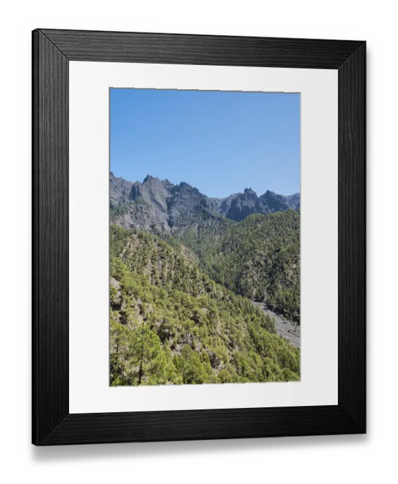 Framed Print : Landscape in the Caldera de Taburiente National Park