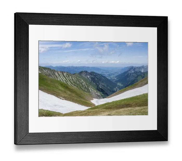 Framed Print : View of the Trettach Valley near Oberstdorf