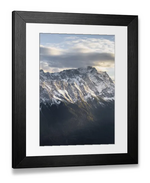 Framed Print : Zugspitze, mountains with snow Framed Print : Zugspitze, mountains with snow