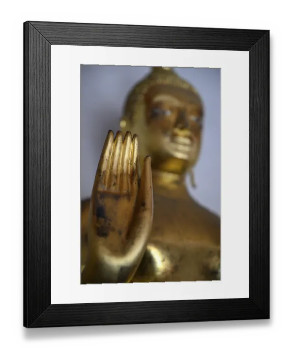 Framed Print : Gilded Buddha statue in Wat Pho