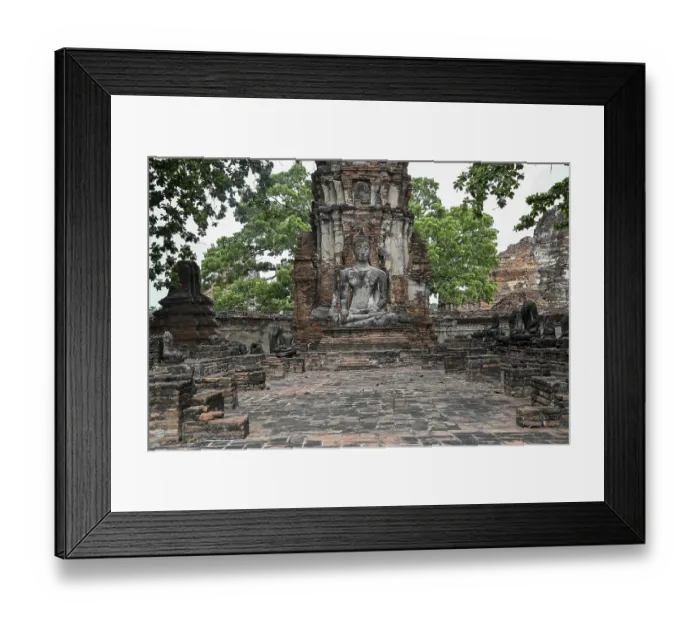 Framed Print : Buddha statue in Wat Mahathat Ayutthaya Framed Print : Buddha statue in Wat Mahathat Ayutthaya