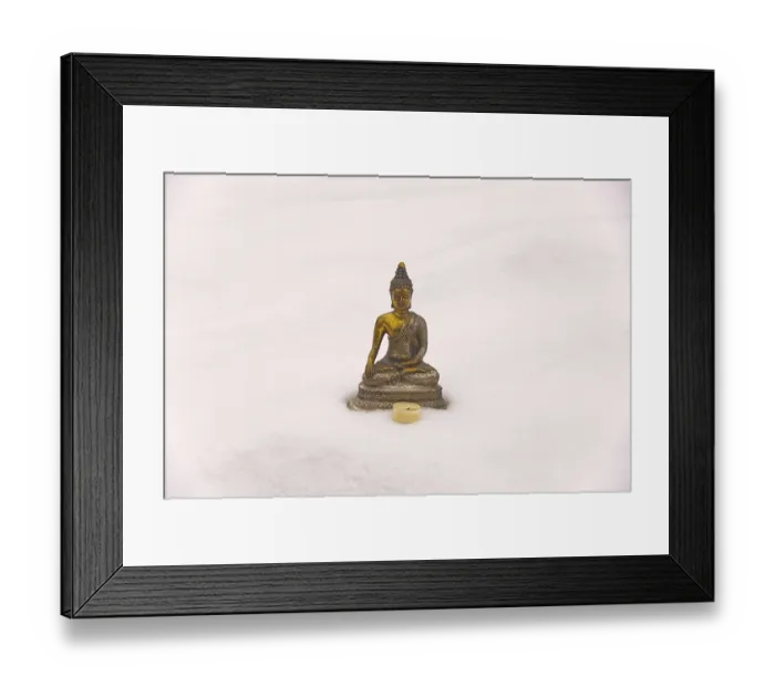 Framed Print : Bhumispara-mudra: Buddha Gautama in the moment of enlightenment