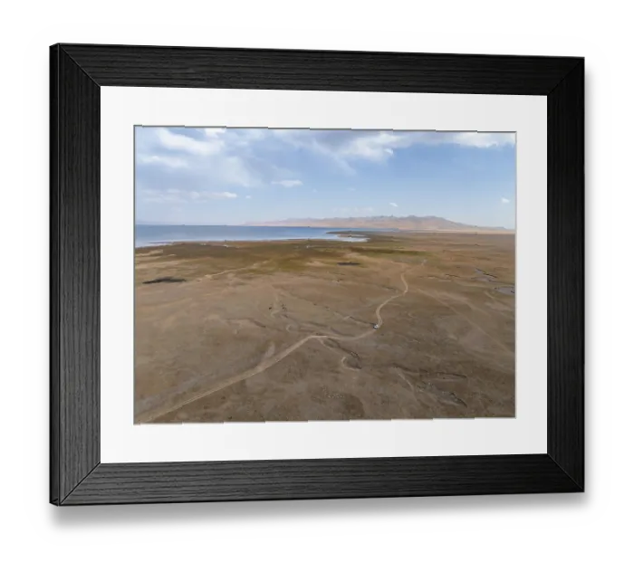 Framed Print : Road and off-road vehicle, Aerial view Framed Print : Road and off-road vehicle, Aerial view