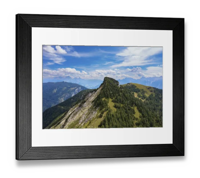 Framed Print : Drone image, Hochwieskopf, Osterhorngruppe Framed Print : Drone image, Hochwieskopf, Osterhorngruppe