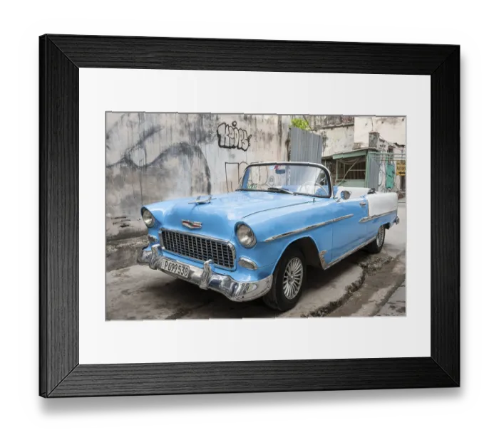 Framed Print : US Classic Car, Car, Havana, Cuba, Central America