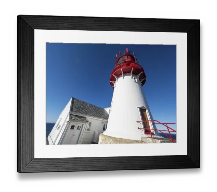 Framed Print : Lighthouse at Kap Lindesnes, the most souther lighthouse of Norway