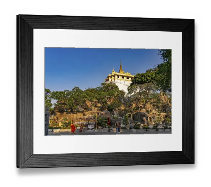 Framed Print : The Buddhist temple complex Wat Saket or Temple of the Golden Mount