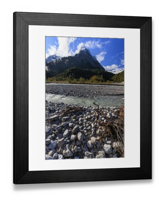 Framed Print : River, riverbed, wild river, sunny