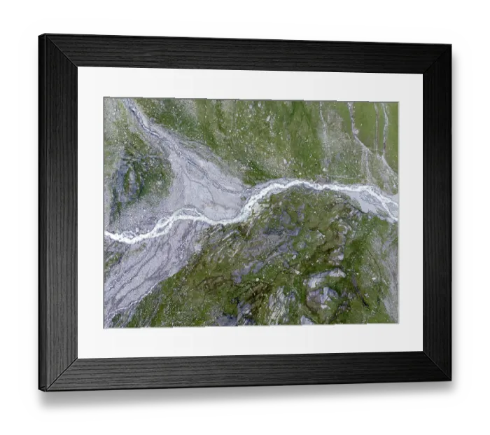 Framed Print : Aerial view, Top Down, River Isel Framed Print : Aerial view, Top Down, River Isel