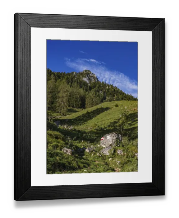 Framed Print : VWanderweg to Duerntalam with view of the Sparber