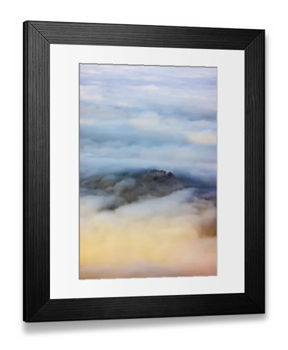 Framed Print : Trees rising out of a sea of fog Framed Print : Trees rising out of a sea of fog