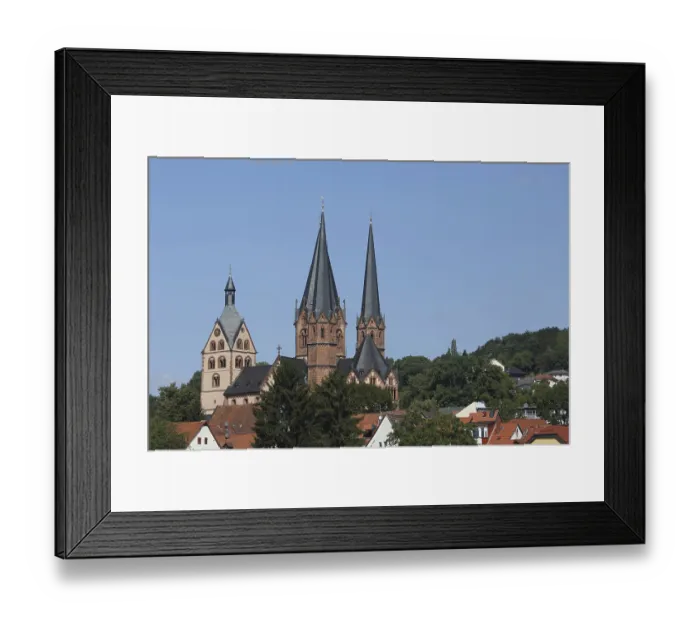 Framed Print : Romanesque Gothic Marienkirche as landmark